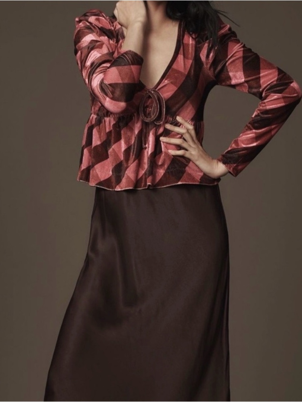 Maeve Velvet Babydoll Top Size XS NWOT